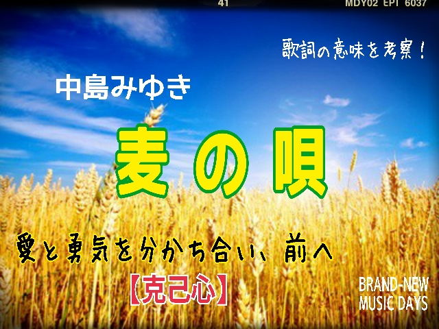 【中島みゆき】麦の唄～歌詞の意味を考察！愛と勇気を分かち合い、前へ【克己心】