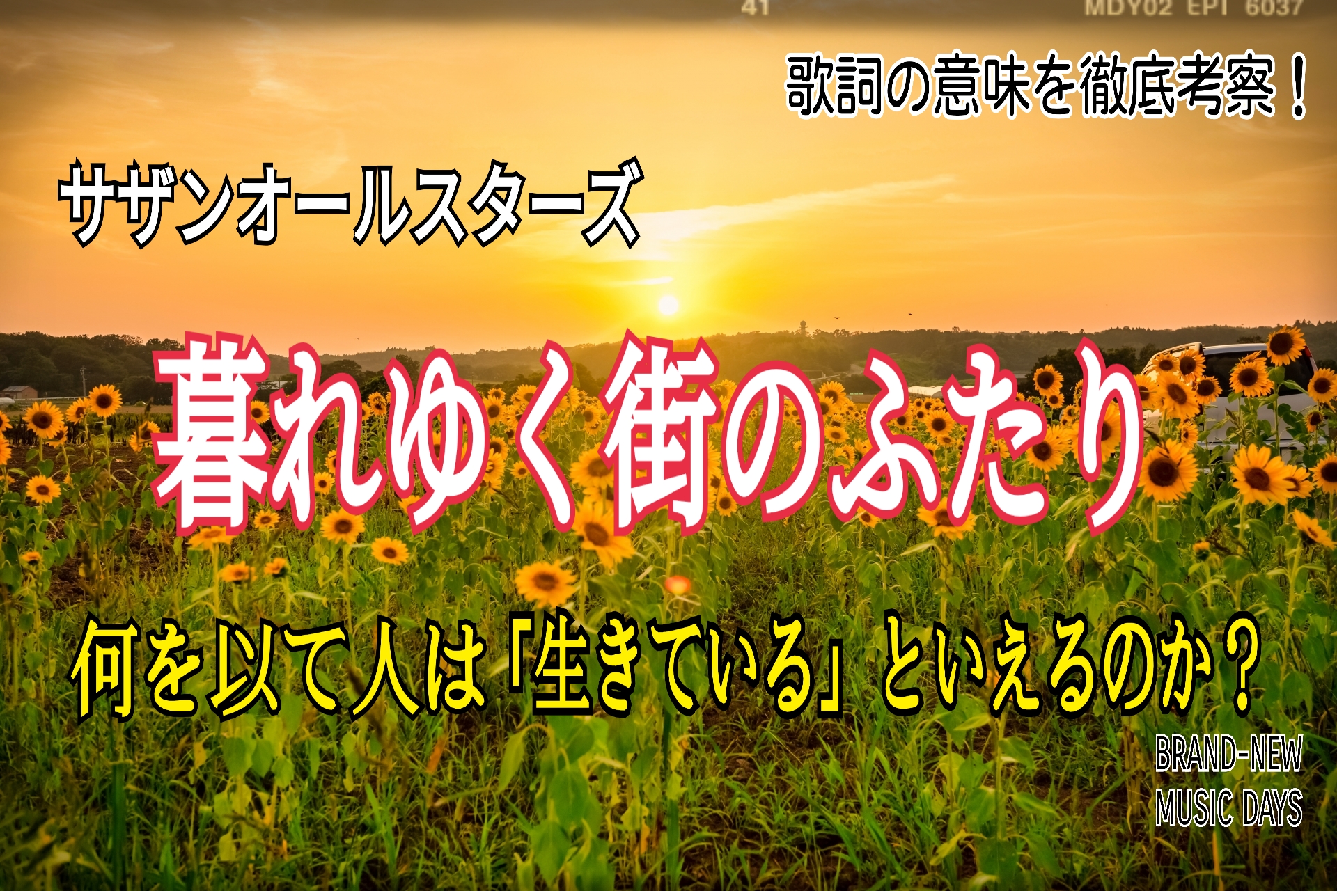 【サザンオールスターズ】暮れゆく街のふたり～歌詞の意味を考察！何を以て人は「生きている」といえるのか？